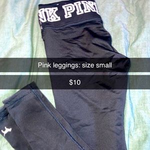 PINK black leggings low rise